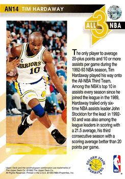1993-94 Upper Deck - All-NBA #AN14 Tim Hardaway Back