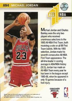 1993-94 Upper Deck - All-NBA #AN4 Michael Jordan Back