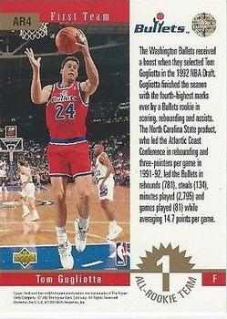 1993-94 Upper Deck - All-Rookie #AR4 Tom Gugliotta Back