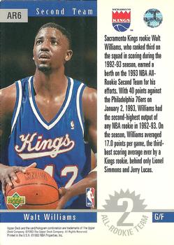 1993-94 Upper Deck - All-Rookie #AR6 Walt Williams Back