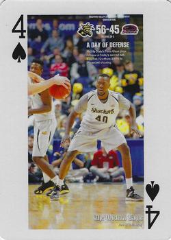 2014-15 Wichita Eagle Wichita State Shockers Playing Cards #4♠ Tevin Glass Front