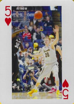 2014-15 Wichita Eagle Wichita State Shockers Playing Cards #5♥ Fitting In Front