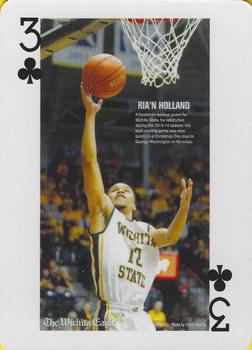 2014-15 Wichita Eagle Wichita State Shockers Playing Cards #3♣ Ria’n Holland Front