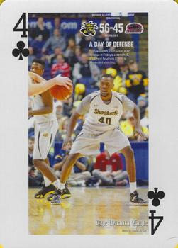 2014-15 Wichita Eagle Wichita State Shockers Playing Cards #4♣ Tevin Glass Front