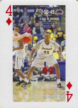 2014-15 Wichita Eagle Wichita State Shockers Playing Cards #4♦ Tevin Glass Front