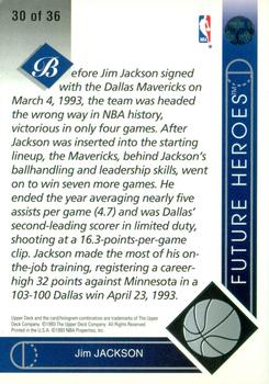 1993-94 Upper Deck - Future Heroes #30 Jim Jackson Back