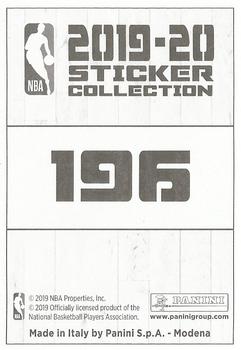 2019-20 Panini NBA Stickers European #196 Brett Brown Back