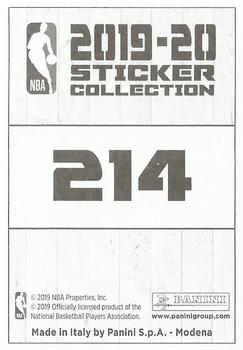 2019-20 Panini NBA Stickers European #214 Bradley Beal Back