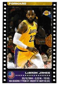 2019-20 Panini NBA Stickers European #296 LeBron James Front