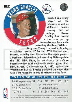 1993-94 Upper Deck - Rookie Exchange Silver #RE2 Shawn Bradley Back
