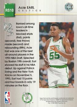 1993-94 Upper Deck - Rookie Standouts #RS10 Acie Earl Back