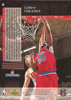 1993-94 Upper Deck Special Edition #40 Calbert Cheaney Back