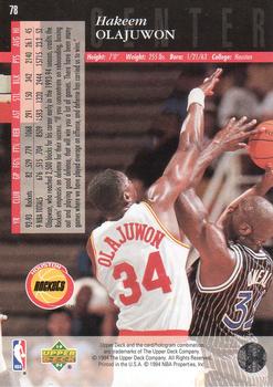 1993-94 Upper Deck Special Edition #78 Hakeem Olajuwon Back