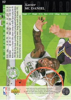 1993-94 Upper Deck Special Edition #117 Xavier McDaniel Back