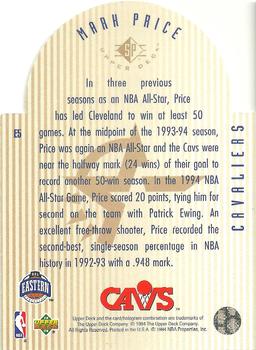 1993-94 Upper Deck Special Edition - Eastern Conference All-Stars #E5 Mark Price Back