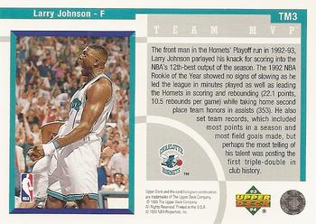 1993-94 Upper Deck - Team MVP #TM3 Larry Johnson Back