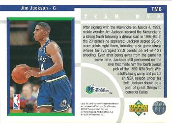 1993-94 Upper Deck - Team MVP #TM6 Jim Jackson Back