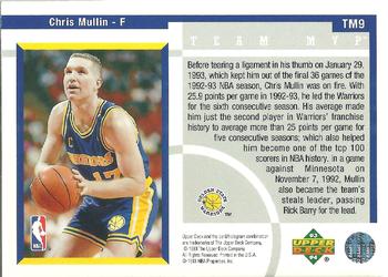 1993-94 Upper Deck - Team MVP #TM9 Chris Mullin Back