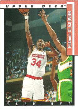 1993-94 Upper Deck - Team MVP #TM10 Hakeem Olajuwon Front