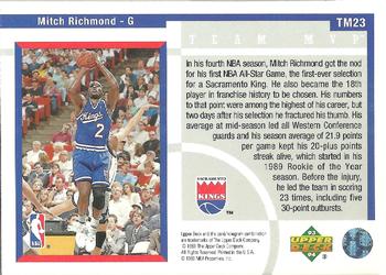 1993-94 Upper Deck - Team MVP #TM23 Mitch Richmond Back