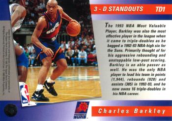 1993-94 Upper Deck - Triple Double 3-D Standouts #TD1 Charles Barkley Back