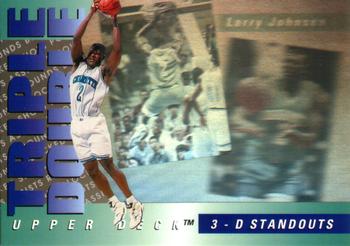 1993-94 Upper Deck - Triple Double 3-D Standouts #TD7 Larry Johnson Front