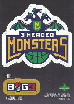 2019 Parkside Big3 - Stickers #NNO 3 Headed Monsters Logo Front