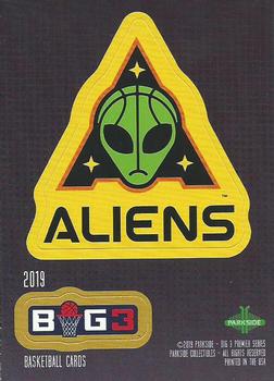 2019 Parkside Big3 - Stickers #NNO Aliens Logo Front