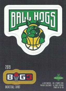 2019 Parkside Big3 - Stickers #NNO Ball Hogs Logo Front