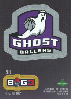 2019 Parkside Big3 - Stickers #NNO Ghost Ballers Logo Front