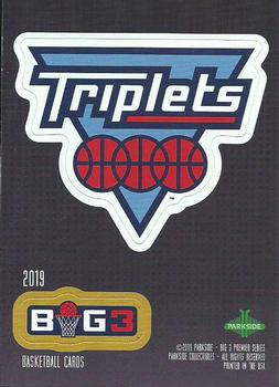 2019 Parkside Big3 - Stickers #NNO Triplets Logo Front