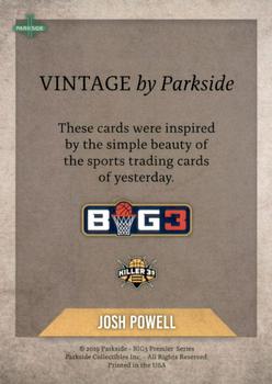 2019 Parkside Big3 - Vintage #NNO Josh Powell Back