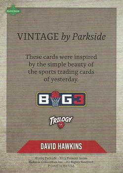 2019 Parkside Big3 - Vintage #NNO David Hawkins Back