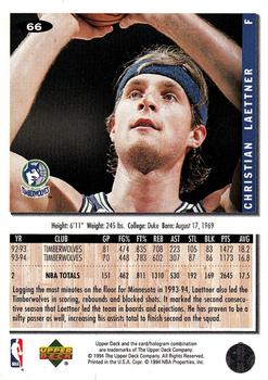 1994-95 Collector's Choice #66 Christian Laettner Back