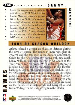 1994-95 Collector's Choice #166 Danny Manning Back