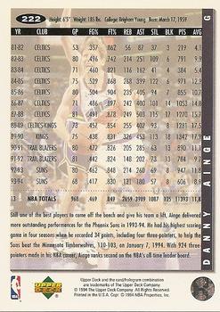 1994-95 Collector's Choice #222 Danny Ainge Back