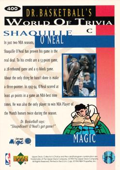 1994-95 Collector's Choice #400 Shaquille O'Neal Back