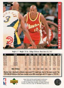 1994-95 Collector's Choice #90 Mookie Blaylock Back