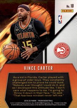 2019-20 Panini Prizm - Fearless #10 Vince Carter Back