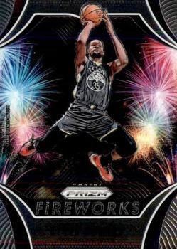 2019-20 Panini Prizm - Fireworks #1 Kevin Durant Front