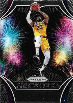 2019-20 Panini Prizm - Fireworks #2 LeBron James Front