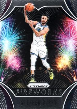 2019-20 Panini Prizm - Fireworks #3 Stephen Curry Front