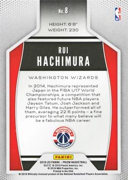 2019-20 Panini Prizm - Instant Impact #8 Rui Hachimura Back