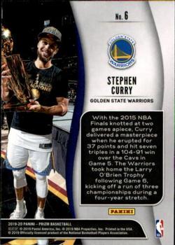2019-20 Panini Prizm - NBA Finalists #6 Stephen Curry Back