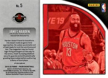 2019-20 Panini Prizm - Get Hyped! Silver #5 James Harden Back