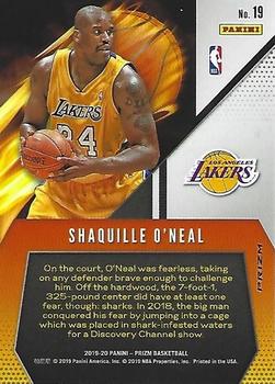 2019-20 Panini Prizm - Fearless Silver #19 Shaquille O'Neal Back