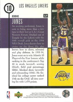 1994-95 Collector's Choice - 1994 NBA Draft Lottery Picks Exchange #10 Eddie Jones Back