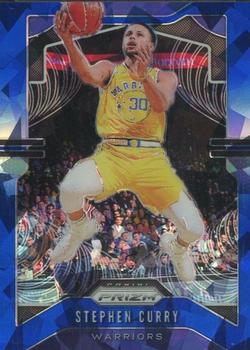 2019-20 Panini Prizm - Prizms Blue Ice #98 Stephen Curry Front