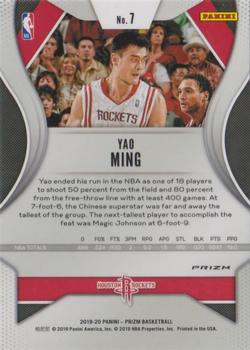 2019-20 Panini Prizm - Prizms Red White and Blue #7 Yao Ming Back