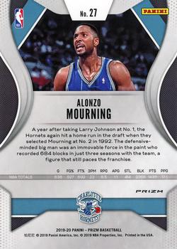 2019-20 Panini Prizm - Prizms Red White and Blue #27 Alonzo Mourning Back